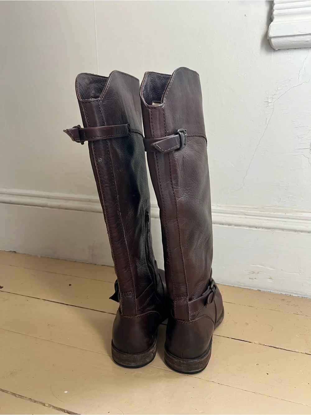 Frye Brown Leather Phillip Tall Riding Boots 8B